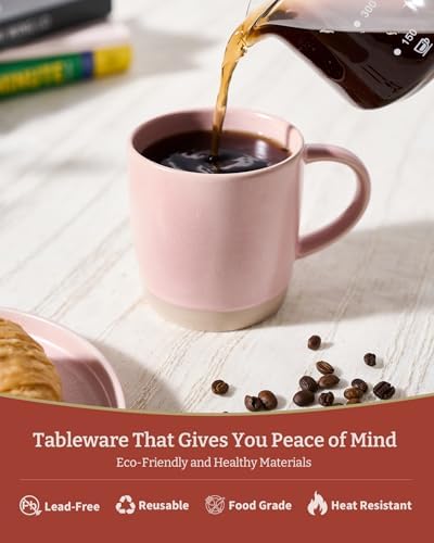 famiware Coffee Mugs Set of 6, Milkyway 13 oz Ceramic Cup Set with Handle - Image 4