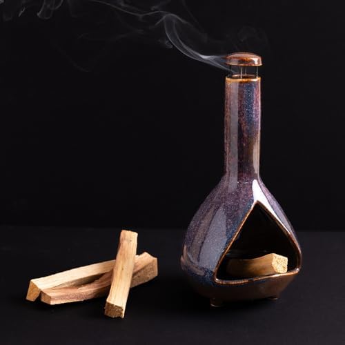 Ceramic Palo Santo Chimney Incense Burner for Palo Santo, Sage, Cones - Image 4