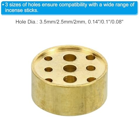 PATIKIL 2Pcs Brass Incense Cone Burner Stick Holder 0.8" Dia.0.4" Tall - Image 4