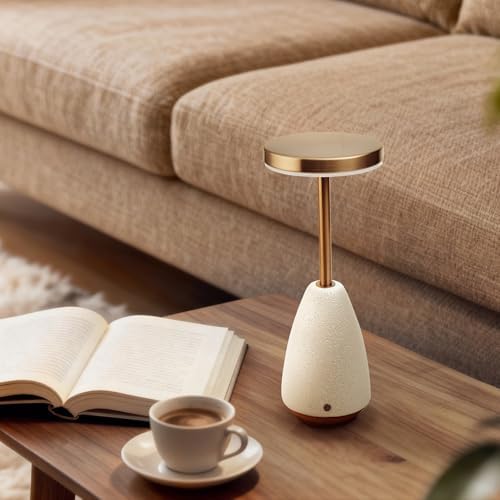 RONDURE Ceramic Cordless Rechargeable Touch Dimmable Table Lamp - Image 2