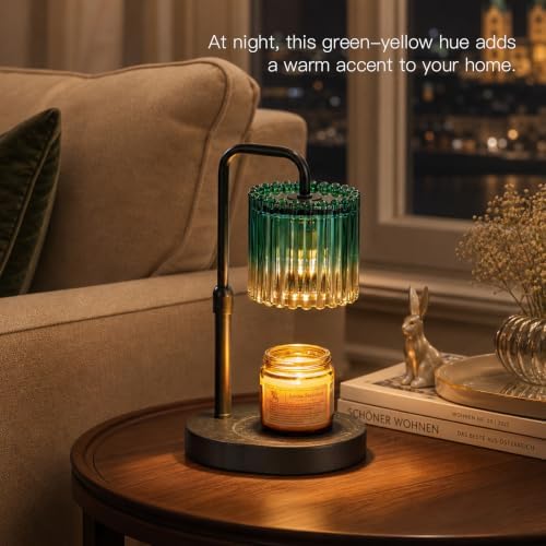 Candeldo Candle Warmer Lamp with Timer: Green Yellow Wax Melt Warmer - Image 6