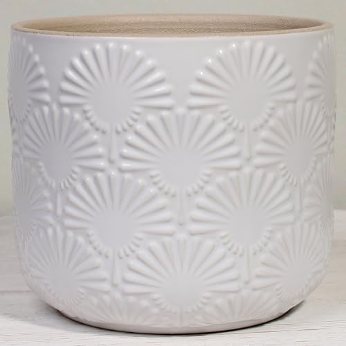 Modern Minimalist Ceramic Plant Pot, 6.7" Planters for Indoor Plants by XiaanJiaju