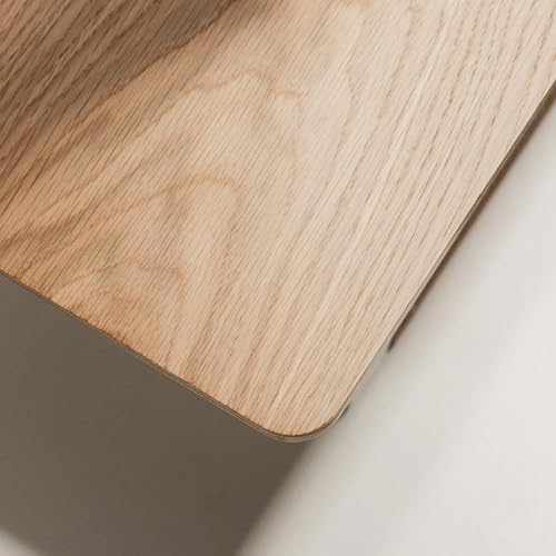 Raico Desk Cockpit Shelf Monitor Stand System Dual Screen Setup Wood Large Desk Accessory Organizer Unit (Oak, Full Length v2 | 45.7 Inches) - Image 2
