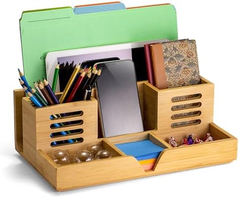 Achieva Bamboo Desk Organizer (71001) by Achieva