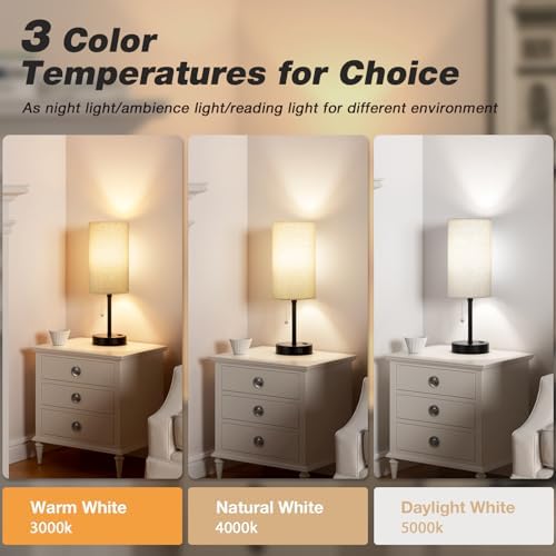 17in Bedside Table Lamp for Bedroom, Desk Lamp with USB Ports for Dorm - Image 2