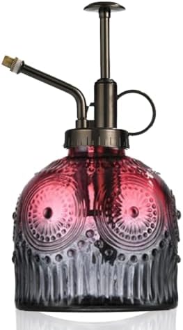 Plant Mister Glass Watering Can Bottle (7.78 oz, Red-Gray Gradient) by Unknown