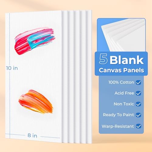 Nicpro 46PCS Acrylic Paint Canvas Set for Adults with 24 Paints (36ML) - Image 6