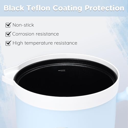 OFFNOVA 1.2L Electric Wax Melter - 4 Temp Control Non-Stick Wax Melting Pot with Drip-Free Pour Spout, Easy Clean for DIY Soy Beeswax Candle, Perfect Craft Gift for Hobbyists, Blue - Image 3