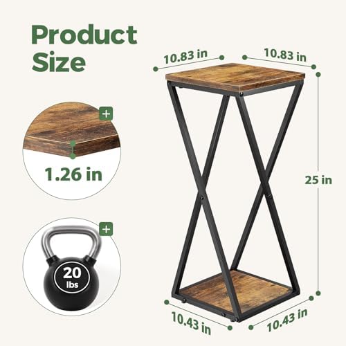 Bamworld Tall Plant Stand Indoor Corner, Brown - Image 3