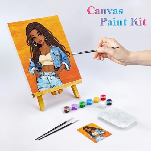 Nuberlic Sip and Paint Kits Pre Drawn Canvas to Paint for Adults, 8x10 - Image 3