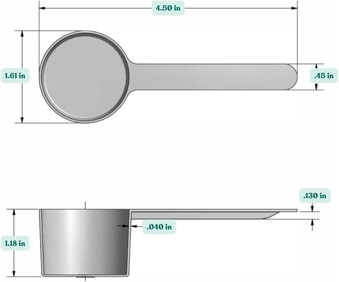 32 mL (32 CC | 1.08 Oz.) Long Handle Scoop for Coffee, Protein Powder, Pet Food, Spices, Grains, Dry Goods – Food-Grade BPA-Free Plastic Measuring Spoon (Pack of 25)