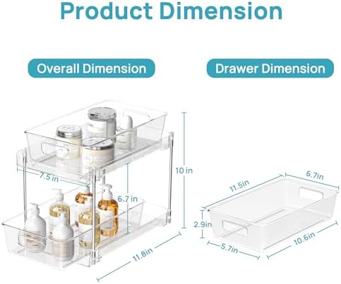 Vtopmart 6 Pack Bathroom Under Sink Organizer (S-Standard) - Image 2