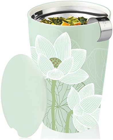 Tea Forte Double-Walled Ceramic Kati Cup, Lotus Blossom, 12 oz - Image 4