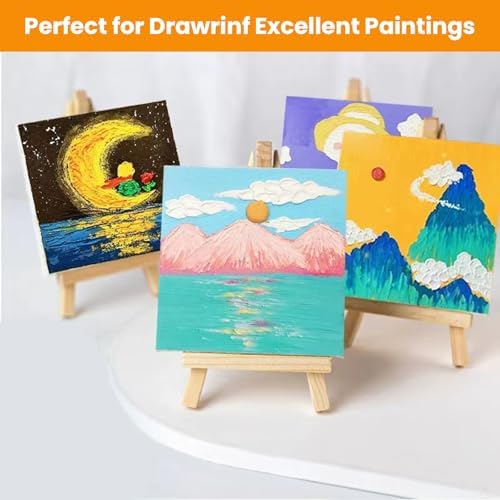 20 Set Mini Canvas Painting Kit, Mini Canvas with Easel and Paint Set - Image 5