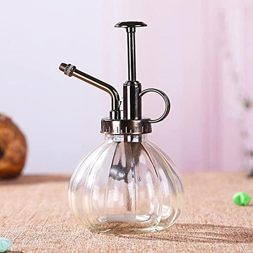 Water Spray Bottle Vintage Pumpkin Style Decorative Glass Plant Atomizer Watering Can Pot | Plant Mister with Top Pump for Indoor Potted Plants Terrariums Flowers by Gugou
