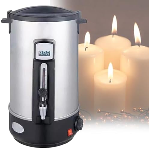 Electric Wax Melter with Faster Pour Spout and Temperature Controller, DIY Candle Making Kit Soy Wax Melting Pot for Adults, 8l by Unknown