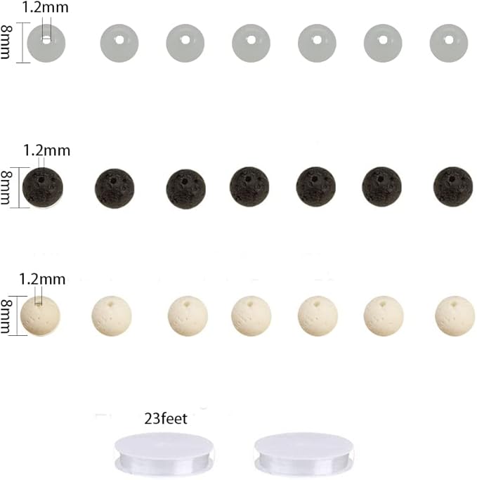 Pamir Tong 600PCS 8mm White Glass Round Beads Bulk-Imitative Jade Beads-Bracelet Loose Beads for Jewelry Making Earring, Necklaces, and DIY Crafts