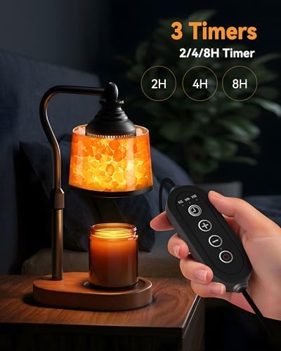 3-in-1 Candle Warmer Lamp with Himalayan Salt & Diffuser - Image 5
