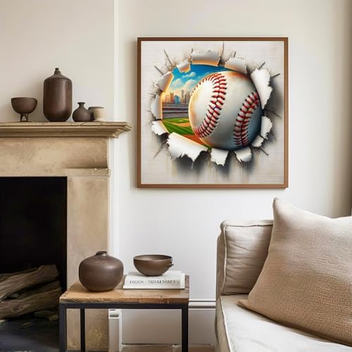 Baseball Paint by Numbers Kit for Kids, 8x8 inch - Image 3