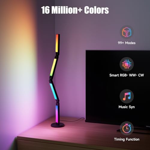 Led Desk Lamp with Atmosphere Lighting, Smart RGB LED Desk Lamp - Image 4