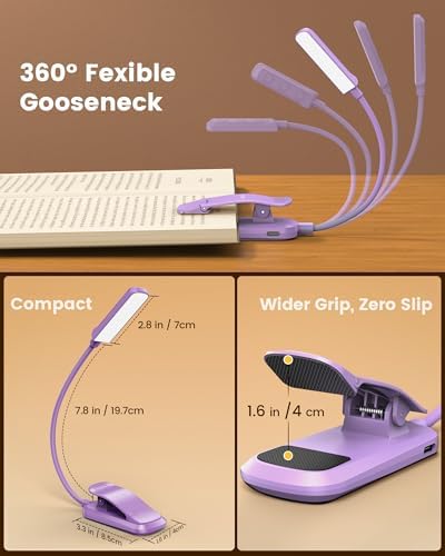 Glocusent 13 LED Book Lights for Reading at Night, Gifts for Book Lovers - Image 6