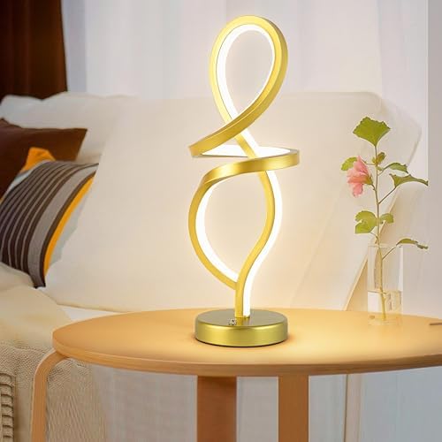 RGB Modern Small Table Lamp with LED Spiral Design, 15W Nightstand Lamp - Image 5