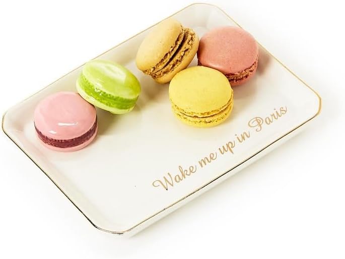 Two's Company Macaron Tres Iconic Trinket/Desk Tray with Saying in Gift Box - Image 6