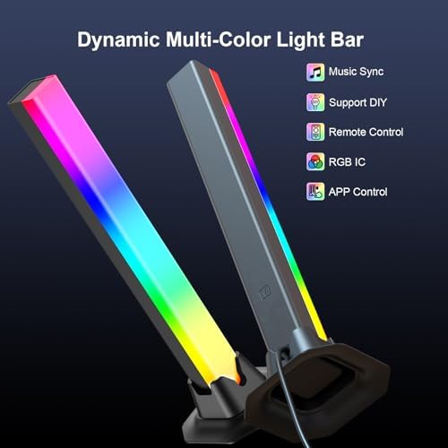 RGB Light Bar Smart Music Sync RGB IC LED Lights Bars, APP&Remote Control - Image 4