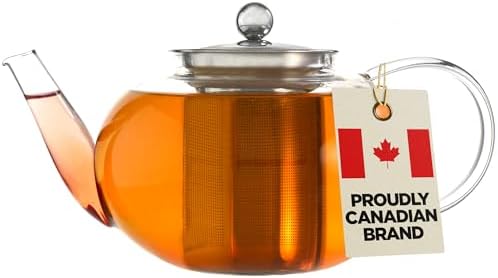 GROSCHE Joliette Glass Teapot with Removable Stainless Steel Infuser, 42 oz by GROSCHE