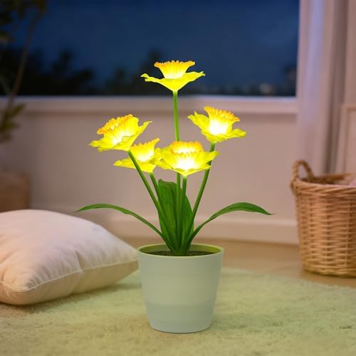 Artificial Daffodil Flower Night Light Gifts for Women Mom Grandma - Image 7