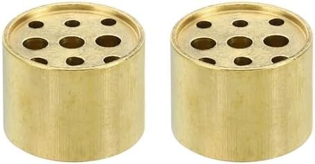 PATIKIL Incense Holder, 2 Pack Brass Incense Cone Burner Stick Holder with 9 Holes Incense Stand Base for Yoga Spa Room Home Office, 0.8" Dia. 0.6" Tall by PATIKIL