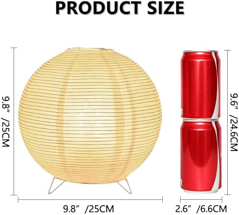 YY YEARCHY Rice Paper Table Lamp 9.8-inch Tall - Image 3