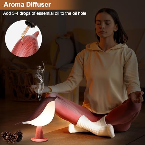 VoMii Bird Desk Lamp, Small Table Lamp Cordless Touch Dimmable Night Light with 3 Color Temperature, Rechargeable Decorative Lamps for Bedroom Bedside Nightstand, Desk Decor, Bird Gifts - Image 6