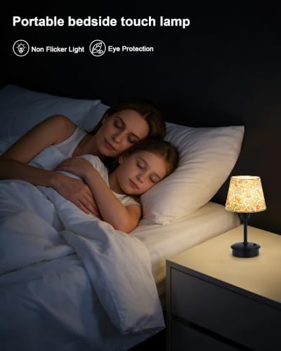 UMEXUS 9.8'' Small Cordless Table Lamp, 5200mAh Battery Operated Touch Lamp - Image 5
