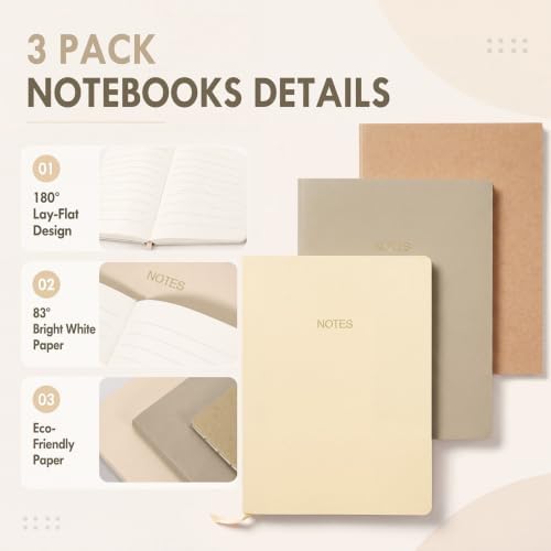 51 Pcs Aesthetic Journaling Stationery Set,Beige - Image 3