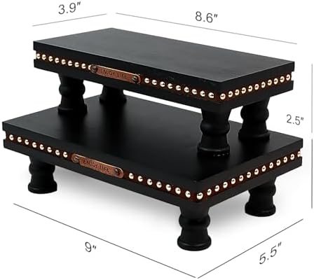 Bathroom Tray Pedestal Stand, Waterproof Wood Riser for Bathroom Counter - Image 2