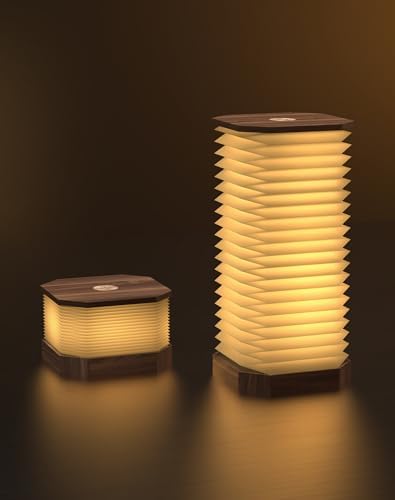 Vertical Accordion Bedside Table Lamp,Japanese Gifts Paper Lights by ZBOLE