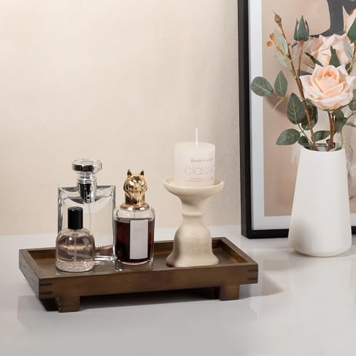 Decorative Tray Farmhouse Decor Wood Soap Holder, 10.8 * 5.3 Walnut - Image 2