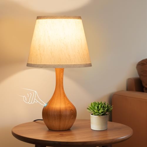 16.1" Touch Table Lamp for Nightstand, 3 Way Dimmable Small Bedroom Lamp by SeealleLighting