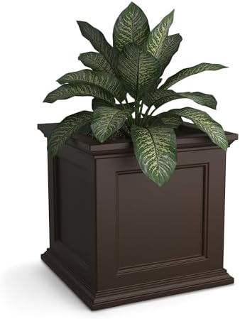Mayne Fairfield 20in Self-Watering Square Planter, Espresso by Mayne