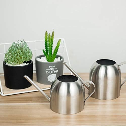 Fasmov Stainless Steel Watering Can, Small Modern Style Watering Pot, 15oz/450ml Watering Can with Long Spout to Prevent Spillage, Perfect Plant Watering Can for Outdoor and Indoor Plants (Silver) - Image 7