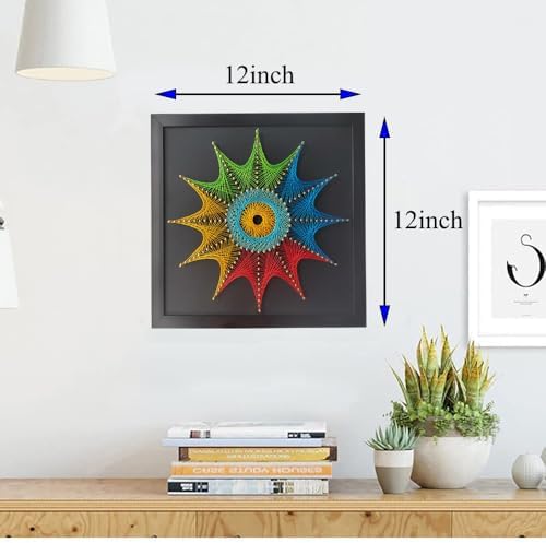 EYANKUNG String Art DIY Crafts Kits for Adults Beginner Unique Women Gift (Fireworks 12 * 12inches) - Image 2