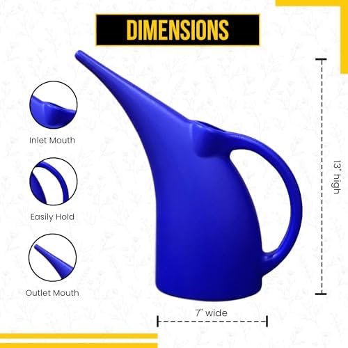 KP KOOL PRODUCTS Watering Can 1/2 Gallon - Small Watering Can for Indoor Plants - Outdoor Watering Can - Blue Plant Waterer - Plastic Watering Can for Garden - 1 Pack - Image 2