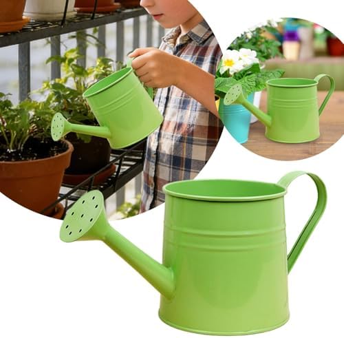 Small Watering Can, 1L Metal Flower Garden Watering Can, Gardening Tool Accessories for Outdoor Indoor Plants Lawn (Green) - Image 6