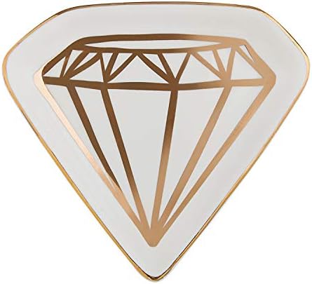 Creative Brands Slant Collections - Ceramic Shaped Trinket Tray, Small, Diamond by SlantCollections