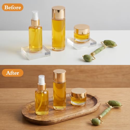 Ouligay Small Wooden Tray for Decor 7.48×4.13 Inch Mini Wood Serving Tray - Image 5