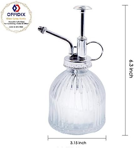 OFFIDIX Plant Spray Bottle Glass Mister Transparent Spritzer ﻿ ﻿ ﻿ - Image 2