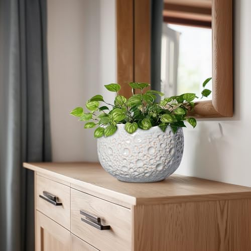 Ceramic Pots for Plants, 8 Inch Planters for Indoor Plants, Grey - Image 7