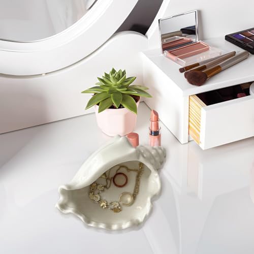 Conch Shape Ceramic Jewelry Tray - Jewelry Decorations Dish - Image 3