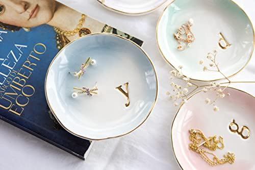 COLLECTIVE HOME - Ceramic Jewelry Tray, Decorative Trinket Dish for Rings Earrings Necklaces Bracelet Watch Keys, Birthday Mother's Day Christmas Gift for Women, 4.75", Colored Surface (S) - Image 4